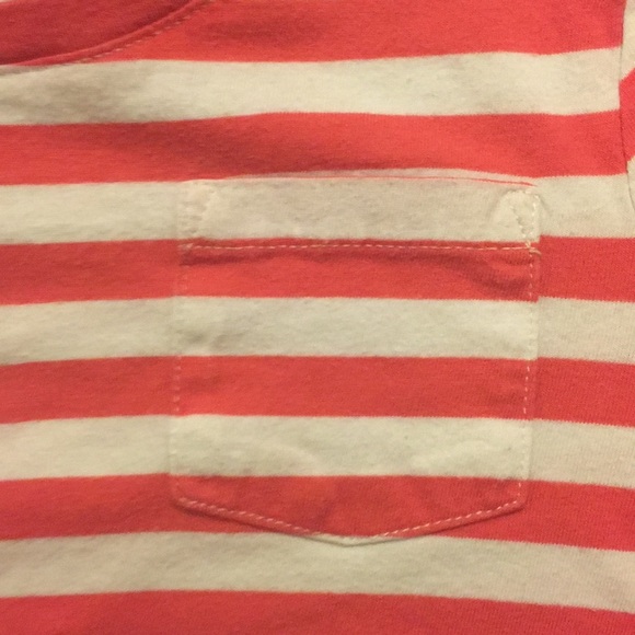 Pink and white stripped shirt with lace trim - Picture 2 of 4